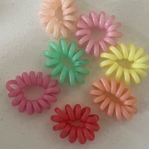 Colorful Spiral Hair Ties Set